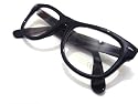 Black Frame and Clear Lens Wayfarer Style Fashion Glasses Gloss 
Finish