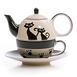 Cattitude Tea for One Set - Ivory