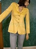 $2450 New ESCADA Yellow Cashmere Blazer Jacket 36 / 6