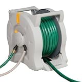 Tools & Hardware : No Crank Columbus 100' Water Powered Retractable Garden Hose Reel #RS-10101