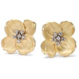 Dogwood's Gold Tone Flower Earrings
