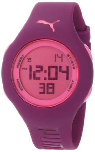 PUMA Women's PU910912010 Loop Small Digital Dark Purple Watch On Sale