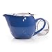 HuesNBrews Infuser 17 Ounce Ocean Blue Teapot, 1 Pack