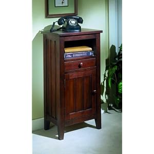 Market Square Collection Espresso Finish Phone Plant Stand by Homelegance