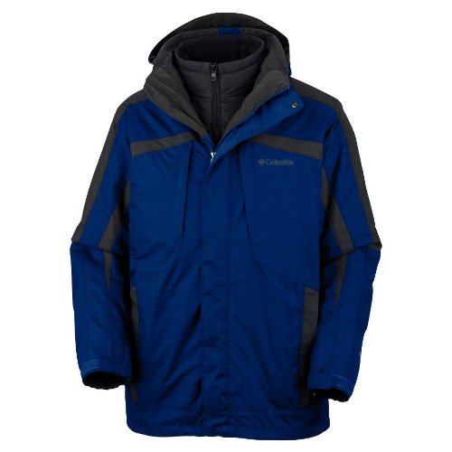 Columbia Men's Whirlibird Parka (Azul/Sea Salt/Coal, X-Large)