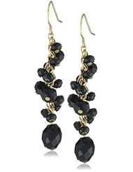 Kenneth Cole New York "Urban Nero" Faceted Shaky Bead Linear Earrings