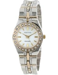 Anne Klein Womens 10-7977MPTT Swarovski Crystal Accented Two-Tone Watch