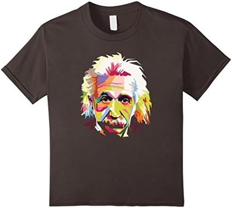 Kids Fun Colorful Albert Einstein T-Shirt 10 Asphalt