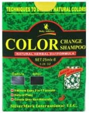 Color Change Shampoo - Natural Herbal 2-in-1 Formula (6 25ml Evelopes Per Box) - Box