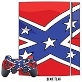 Playstation 3 Skin - System Console Skin and two PS3 Controller Skins - Dixie Flag