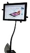 The New iPad 1 2 3 Mini HOLDS with Apple Case Samsung Galaxy Tab Sony S Tablet Clamp Desktop Handsfree Stand (Black)
