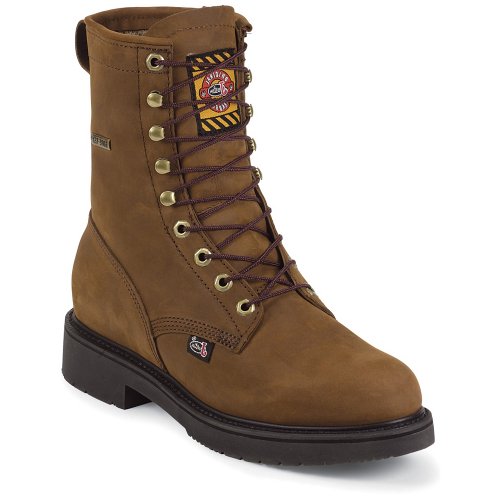 Justin Original Work Mens Western Work Aged Bark Leather Boot 10 D US