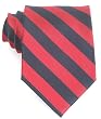 Bruno Piattelli Mens Navy Red Striped Designer Silk Neck Tie