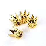 4 x Universal Golden Crown Car Truck Bike Tire air Valve Stem Caps Stem Caps