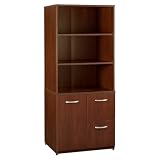 Bush Furniture Universal Wall System Storage Cabinet, Hansen Cherry