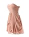 Dressystar Short Strapless chiffon party dress evening dress