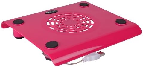 Laptop / Notebook / Netbook Cooler Pad w/60mm Fan USB Powered Size: 8 X 8 Inches Approximately- Supports Laptops From 8" - 15" (Pink)