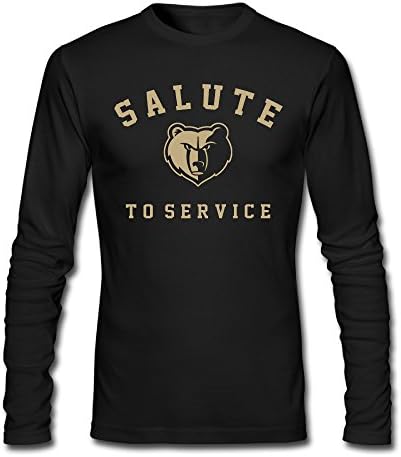Memphis Grizzlies Gold Salute To Service Long Sleeves Mens T Shirts