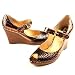 Cole Haan /Cole Haan Nike Air/ G series-*Carma Air MJ Wedge Copper Croc Emb D28208--Women's Shoes/Mary Jane