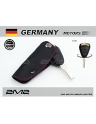 Car Audio or Theater: PORSCHE_2M2_L02LKR034_Leather key fob holder case chain cover for 911 918 Spyder Cayenne Boxster Panamera Cayman Carrera GT Macan - 2M2