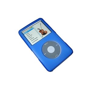 ELECTRIC BLUE skin case for iPod Video 30gb 5th/6th Generation + Screen Protector
