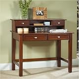 Home Styles Furniture Hanover Wood Student Writing Desk with Hutch in Cherr ....