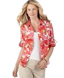 JM Collection Petite Shirt, Floral Print Button Down