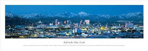 Framed Salt Lake City, Utah Panoramic Picture