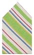 Durable Hand Woven 100% Cotton Green and White Striped Napkins 22x22 Inches Set of Six