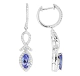 14K Exquisite Tanzanite and Diamond Earring (NEW ARRIVAL)