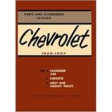 1929 1954 1955 1956 1957 CHEVROLET Parts Book List by Chevrolet