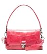 Coach Poppy Crinkle Patent Leather Layla Flap Bag Purse 18160 Camila