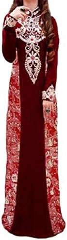 Kaftan Maxi Dress Evening Gowns Evening Dresses Wedding Dress Cocktail Dress (Burgundy)
