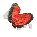 Pet Life Metallic Parka with Removable Hood - Tan - SM