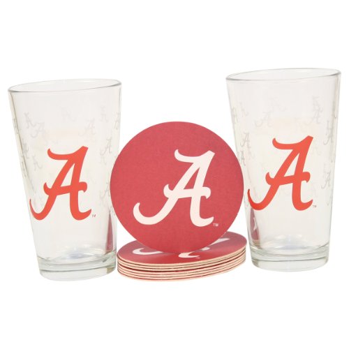 NCAA Pint Glass and Coaster Set (2 Pack)