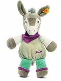 Steiff Issy Donkey Plush, Taupe Grey/Petroleum Blue/Blackberry [並行輸入品]
