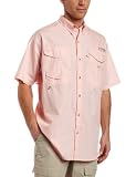 Columbia Men's Bonehead Short Sleeve Shirt,Pink Mint,M
