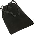 Velvet Bag with draw string, Black