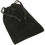 Velvet Bag with draw string, Black