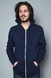 Alternative Apparel The Rocky Eco Fleece Zip Hoodie in Black Sapphire hood ,Sweatshirts for Men