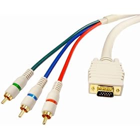 Cables Unlimited PCM-2330-25 25-Feet VGA to Component RCA Video Cables by Cables Unlimited