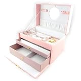Coffret &agrave; Bijoux "Coralie" rose p&acirc;le
