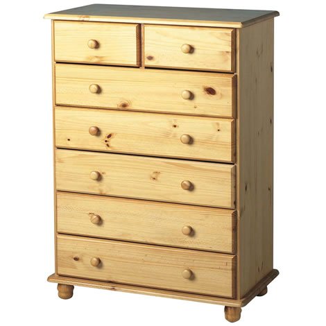 Sol 5 + 2 Drawer Antique Pine Chest of Drawers