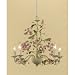 AF Lighting 7045-5H Grace 5 x 60-Watt Light Candle Base Chandelier, Cut Metal with Antique Cream Finish