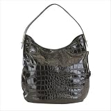 Croco Bucket Tote in Black