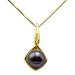 Tahitian Black Pearl Ring with Diamonds