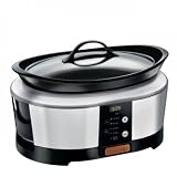 Crock-Pot SCCPBP600-P 6-Quart Oval Programmable Designer Slow Cooker, Polished Stainless Steel