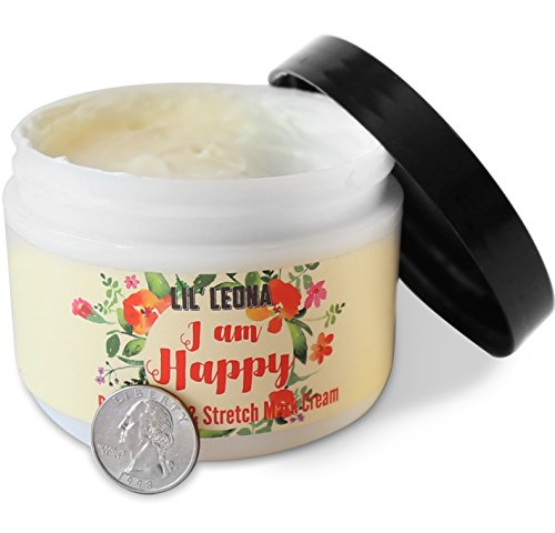 Stretch Marks Cream and Pregnancy Belly Butter by Lil Leona, 8 oz