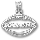 Baltimore Ravens NFL New Football Pendant (Silver)