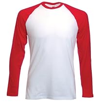 Long Sleeve Fruit of the Loom Baseball T-Shirt - 6 Colours
